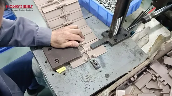 Hongsbelt 820-K600 Plastic Chain Conveyor Belt Slat Top Side Flexing